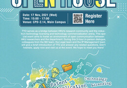 Technology Transfer Office OPEN HOUSE | 17 Nov (Wed), CPD-2.14