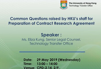 Common Questions raised by HKU’s staff for Preparation of Contract Research Agreement