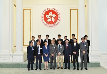Hong Kong Government Officials celebrate winners in renowned regional and international competitions on innovation and technology, including the HKU Teams