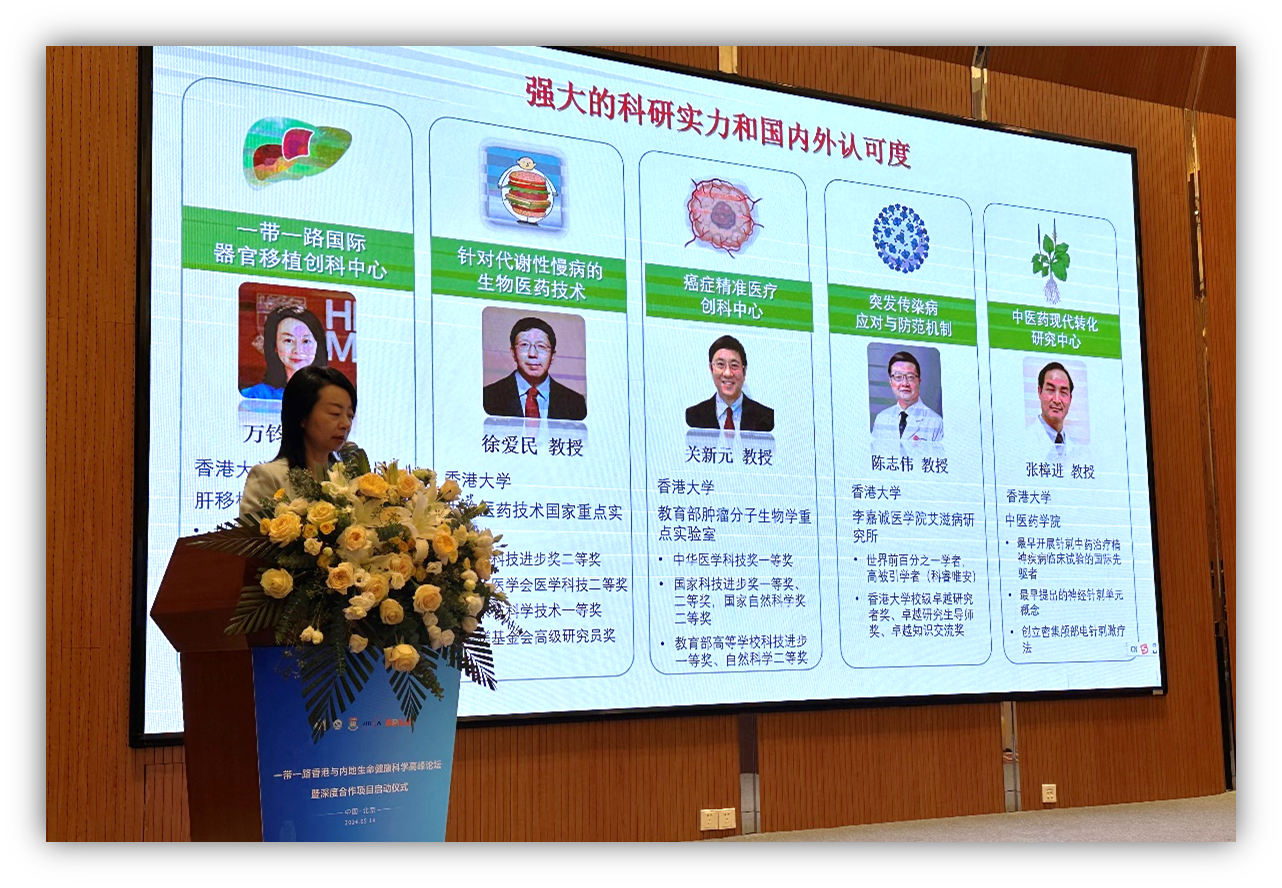 Professor Man Kwan introduced the five cooperation projects proposed by HKSA