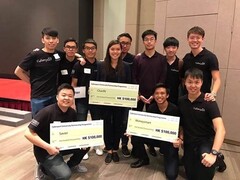 Representatives of 4 HKU winning teams