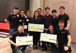 Representatives of 4 HKU winning teams