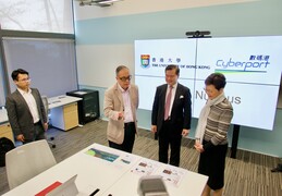 The Chief Executive visits HKU x Cyberport Fintech Nucleus